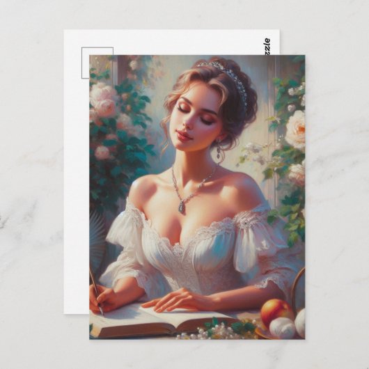 Victoriaans vrouw 6 briefkaart (Voorkant / Achterkant)