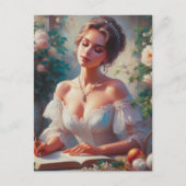 Victoriaans vrouw 6 briefkaart (Voorkant)