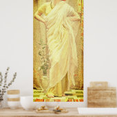 Victoriaans vrouw Albert moore canaries renaissanc Poster (Keuken)