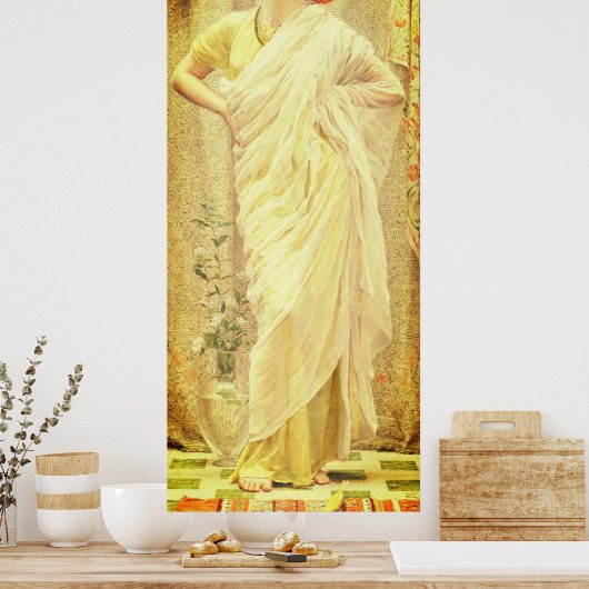 Victoriaans vrouw Albert moore canaries renaissanc Poster (Keuken)