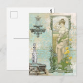 *~*  Victoriaans Vrouw Art Nouveau AR23 Briefkaart (Voorkant / Achterkant)