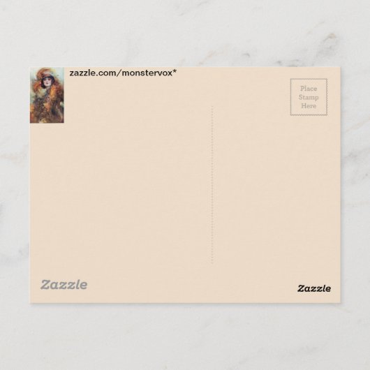 Victoriaans vrouw briefkaart (Achterkant)