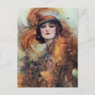 Victoriaans vrouw briefkaart