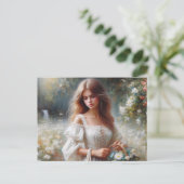 Victoriaans vrouw briefkaart (Staand voorkant)