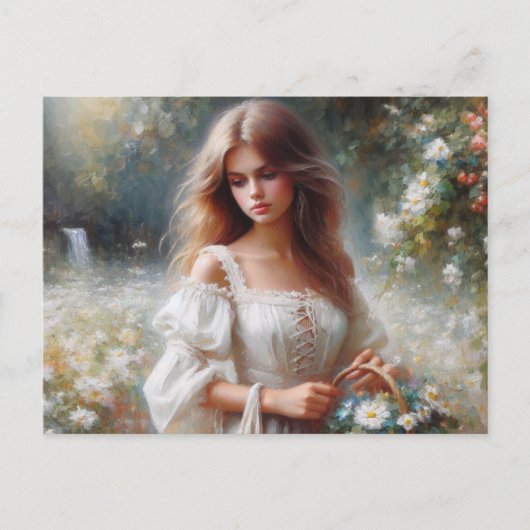 Victoriaans vrouw briefkaart (Voorkant)