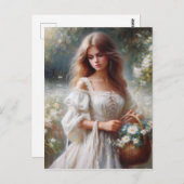 Victoriaans vrouw briefkaart (Voorkant / Achterkant)