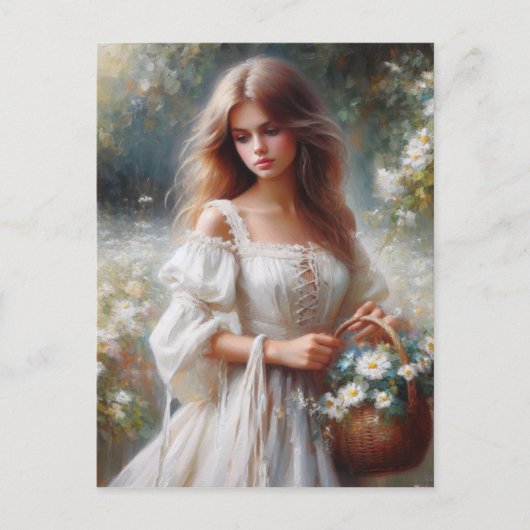 Victoriaans vrouw briefkaart (Voorkant)