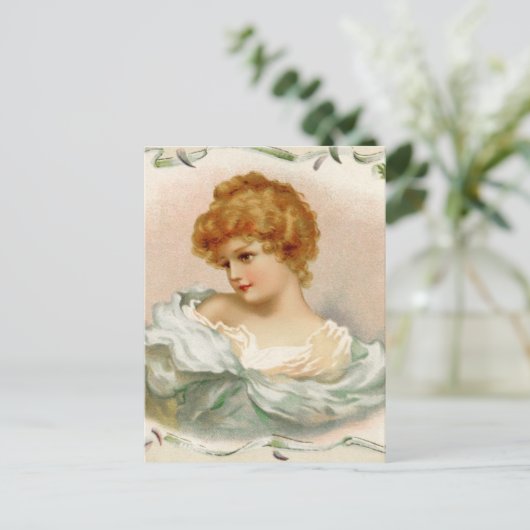  Victoriaans vrouw Briefkaart (Staand voorkant)