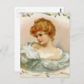 Victoriaans vrouw Briefkaart (Voorkant / Achterkant)