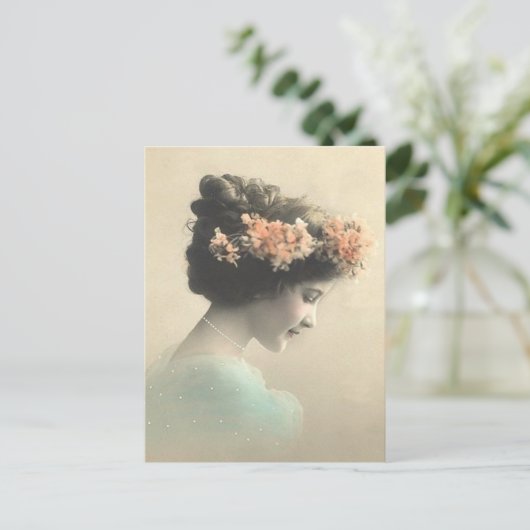  Victoriaans vrouw Briefkaart (Staand voorkant)