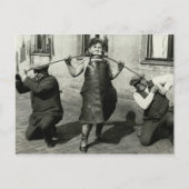 Victoriaans vrouw buit een pijp met mond Briefkaart (Voorkant)