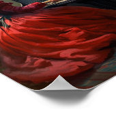 Victoriaans vrouw die piano speelt, oliefilter poster (Hoek)