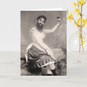 Victoriaans Vrouw een Vrouw met een Briefkaart van (Gele Bloem)