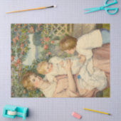 Victoriaans vrouw en kinderen Decoupage Tissuepapier (Craft)