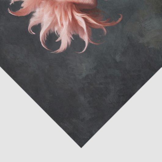 Victoriaans Vrouw Flamingo -Decoupage- Tissuepapier (Detail)