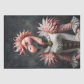 Victoriaans Vrouw Flamingo -Decoupage- Tissuepapier (Voorkant)