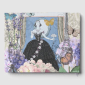 Victoriaans Vrouw Floral Fancy Jurk Gastenboek (Achterkant)