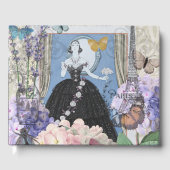 Victoriaans Vrouw Floral Fancy Jurk Gastenboek (Voorkant)