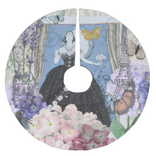 Victoriaans Vrouw Floral Fancy Jurk Kerstboom Rok