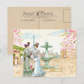 Victoriaans vrouw Frans. Briefkaart (Voorkant / Achterkant)