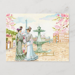 Victoriaans vrouw Frans. Briefkaart