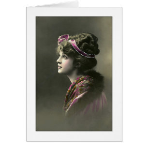 Victoriaans vrouw hoopvolle expressie