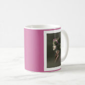 Victoriaans vrouw hoopvolle expressie koffiemok (Voorkant rechts)