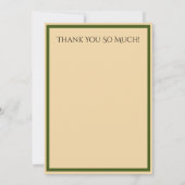 Victoriaans vrouw in de tuin bedankkaart (Achterkant)