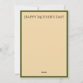 Victoriaans vrouw in de tuin feestdagenkaart (Achterkant)