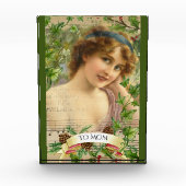 Victoriaans vrouw in de tuin fotoblokken (Voorkant)