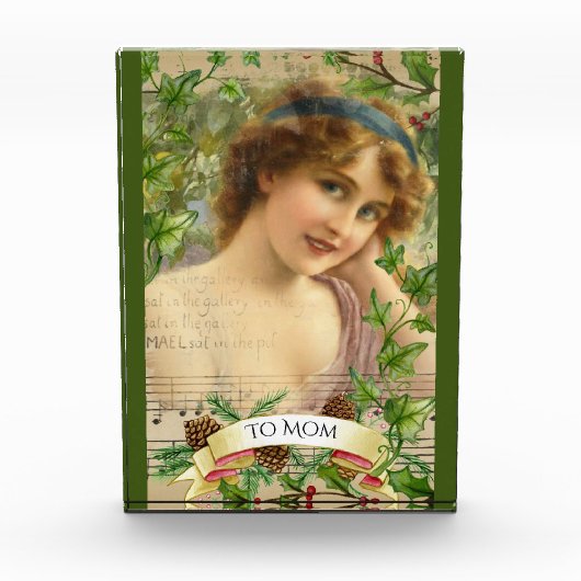 Victoriaans vrouw in de tuin fotoblokken (Voorkant)