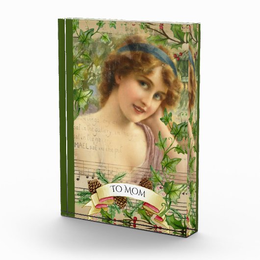 Victoriaans vrouw in de tuin fotoblokken (Rechts)