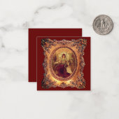 Victoriaans vrouw in elegant Victoriaans lijst Notitiekaartje (Voorkant / Achterkant in situ)