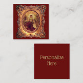 Victoriaans vrouw in elegant Victoriaans lijst Notitiekaartje (Voorkant / Achterkant)