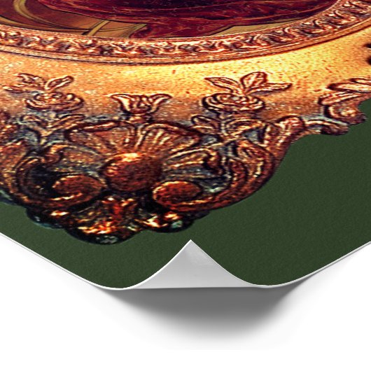 Victoriaans vrouw in elegant Victoriaans lijst Poster (Hoek)