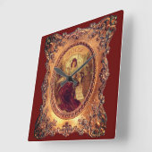 Victoriaans vrouw in elegant Victoriaans lijst Vierkante Klok (Hoek)