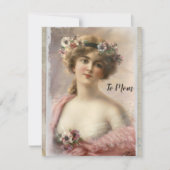 Victoriaans vrouw in nood met bloemen op Waterverf (Voorkant)