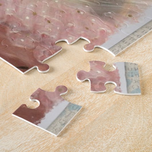 Victoriaans vrouw in nood met bloemen op Waterverf Legpuzzel (Zijkant)