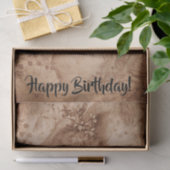 Victoriaans vrouw in Pet Flowers Sepia Monochrome Tissuepapier (Geschenk)