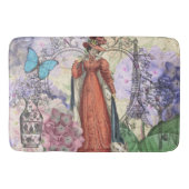 Victoriaans vrouw in rode kleurrijke Mode Badmat (Voorkant)