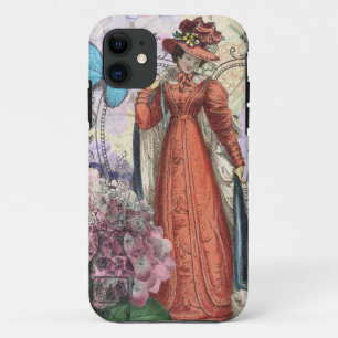 Victoriaans vrouw in rode kleurrijke Mode Case-Mate iPhone Case