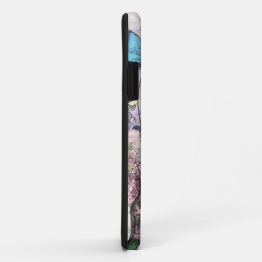 Victoriaans vrouw in rode kleurrijke Mode Case-Mate iPhone Case (Achterkant/rechts)