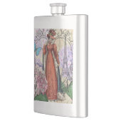 Victoriaans vrouw in rode kleurrijke Mode Flacon (Links)