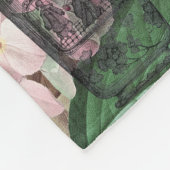 Victoriaans vrouw in rode kleurrijke Mode Fleece Deken (Hoek)