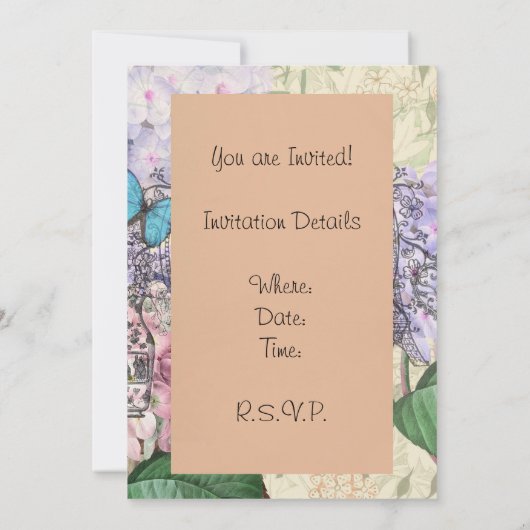 Victoriaans vrouw in rode kleurrijke Mode Kaart (Achterkant)