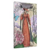 Victoriaans vrouw in rode kleurrijke Mode Klembord (Rechts)