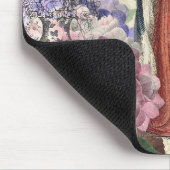 Victoriaans vrouw in rode kleurrijke Mode Muismat (Hoek)