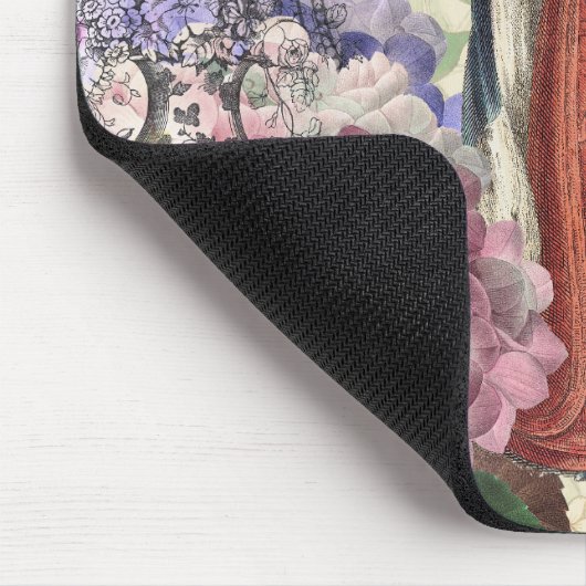 Victoriaans vrouw in rode kleurrijke Mode Muismat (Hoek)