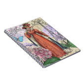 Victoriaans vrouw in rode kleurrijke Mode Notitieboek (Rechterzijde)