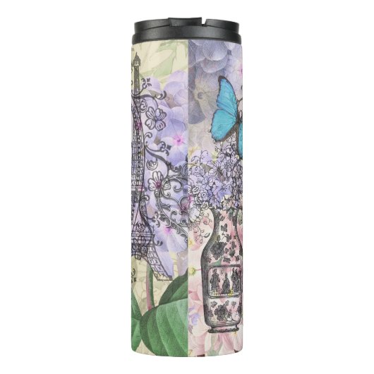 Victoriaans vrouw in rode kleurrijke Mode Thermosbeker (Achterkant)